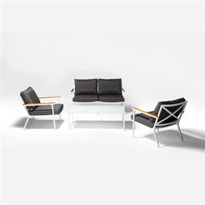 Set Sofa Teras Furnitur Luar Ruangan Teh Sore Waktu Bahagia