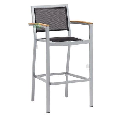 Kursi Bar Luar Ruangan Aluminium Textilene Modern